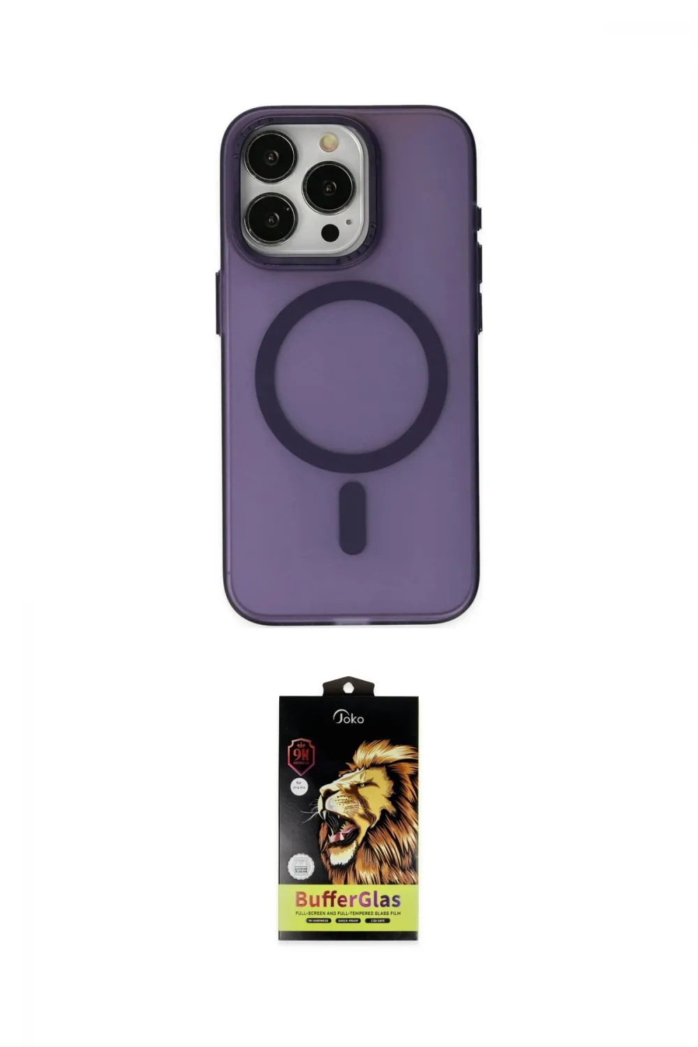 ieg™ iPhone 15 Pro Kılıf Yadigar Işık - Siyah Buffer Cam Ekran Koruyucu