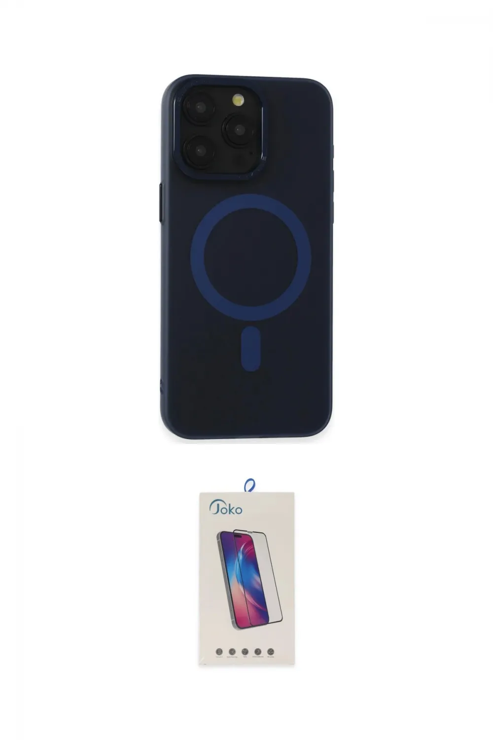 ieg™ iPhone 15 Pro Kılıf Yadigar Işık - Siyah Joko 5D Cam