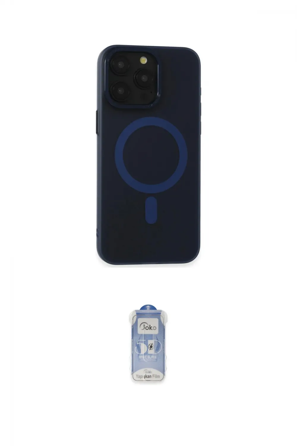 ieg™ iPhone 15 Pro Kılıf Yadigar Işık - Siyah Joko Magic 5D Cam