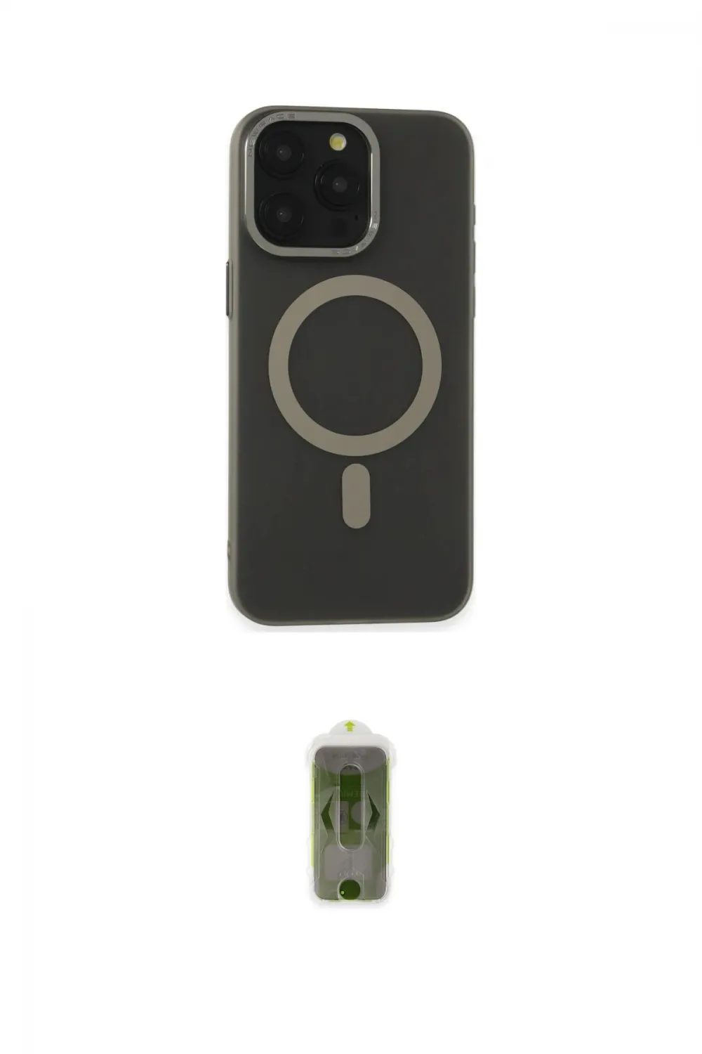 ieg™ iPhone 15 Pro Kılıf Yadigar Işık - Siyah Joko Magic 5D Hayalet Cam