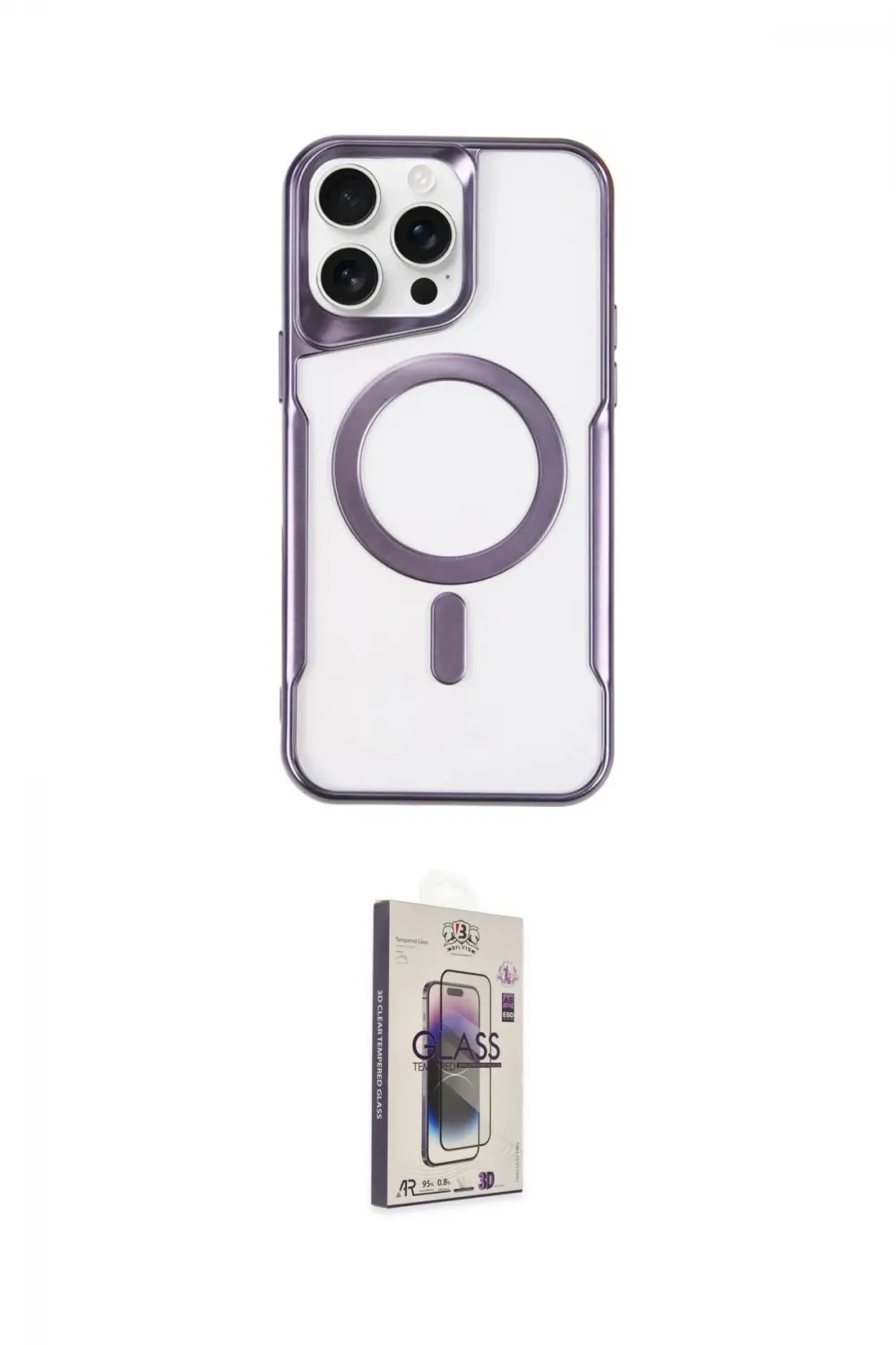ieg™ iPhone 15 Pro Kılıf Yadigar Klasik Özel Seri - Siyah Bilvis 3D Cam Ekran Koruyucu
