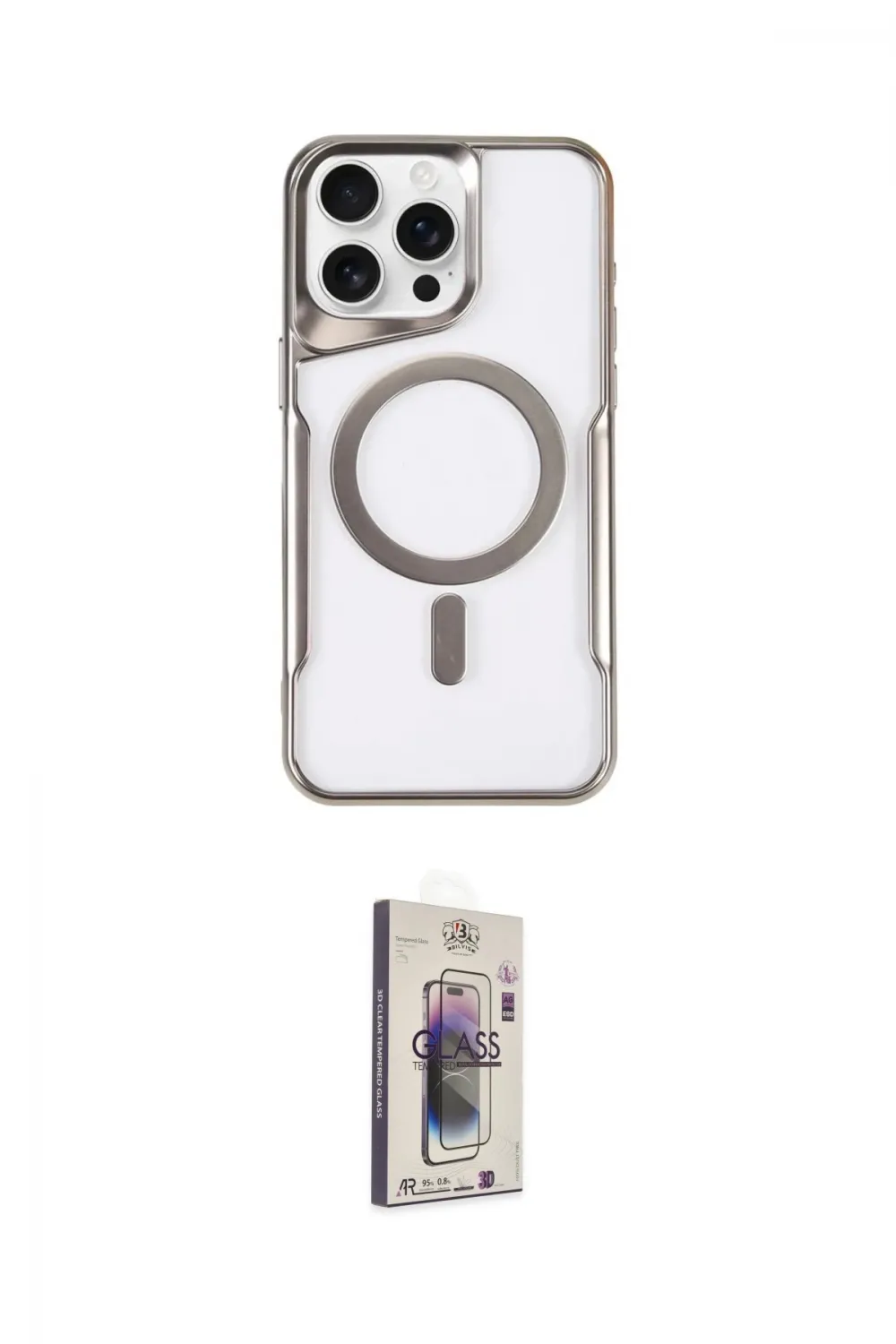 ieg™ iPhone 15 Pro Kılıf Yadigar Klasik Özel Seri - Siyah Bilvis 3D Cam Ekran Koruyucu