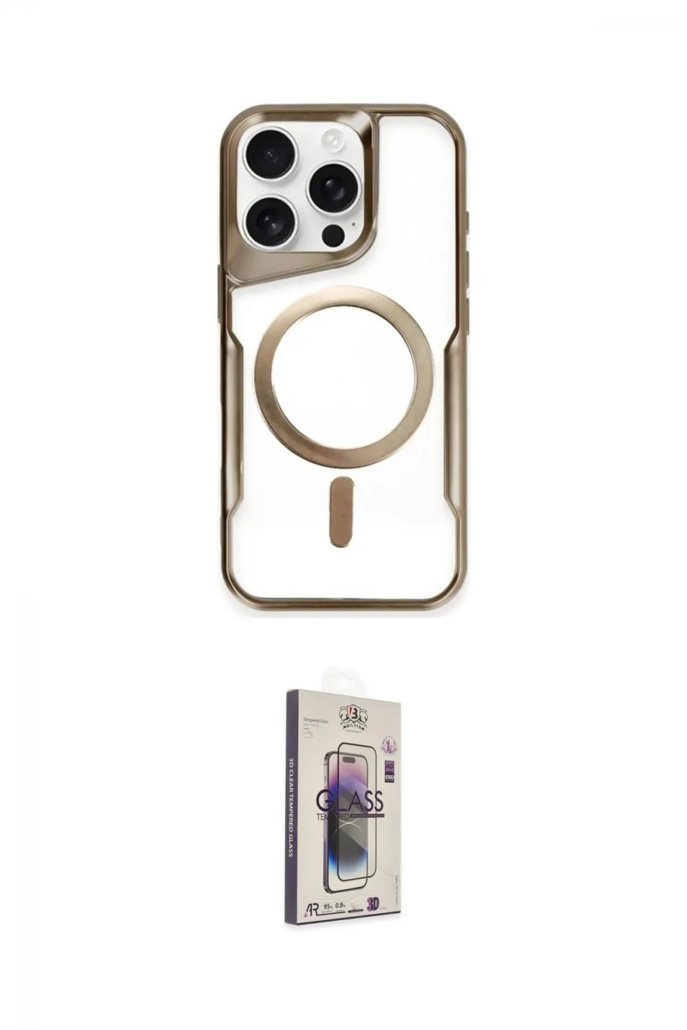 ieg™ iPhone 15 Pro Kılıf Yadigar Klasik Özel Seri - Siyah Bilvis 3D Cam Ekran Koruyucu