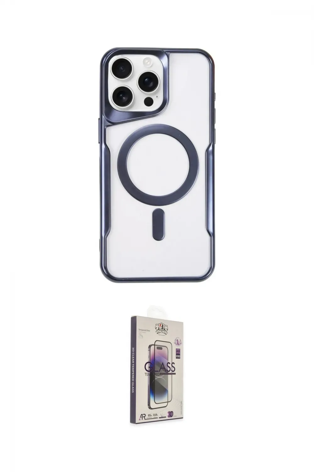 ieg™ iPhone 15 Pro Kılıf Yadigar Klasik Özel Seri - Siyah Bilvis 3D Cam Ekran Koruyucu