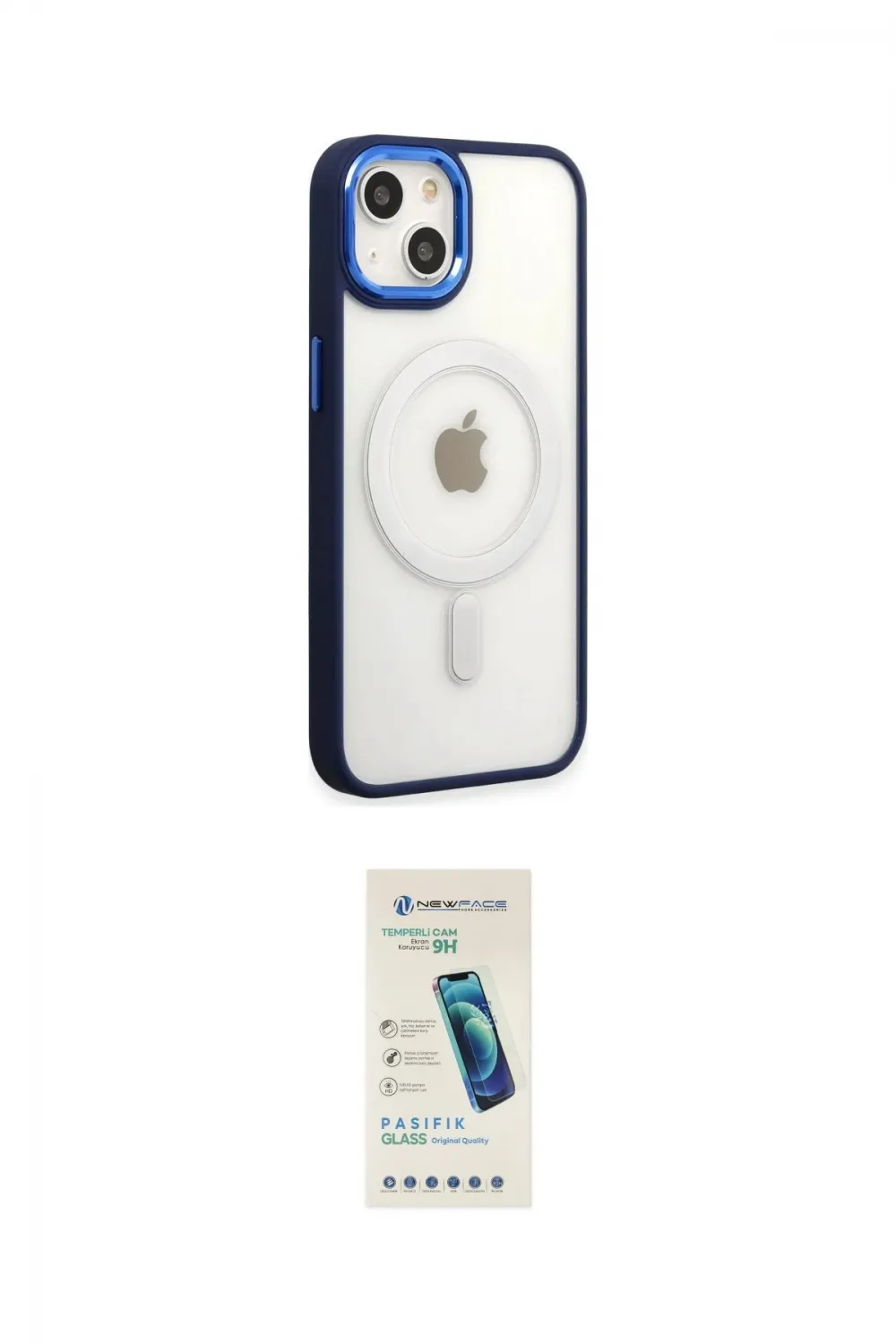 ieg™ iPhone 15 Pro Kılıf Yankı Işık Özel Seri - Şeffaf Pasifik Cam Ekran Koruyucu