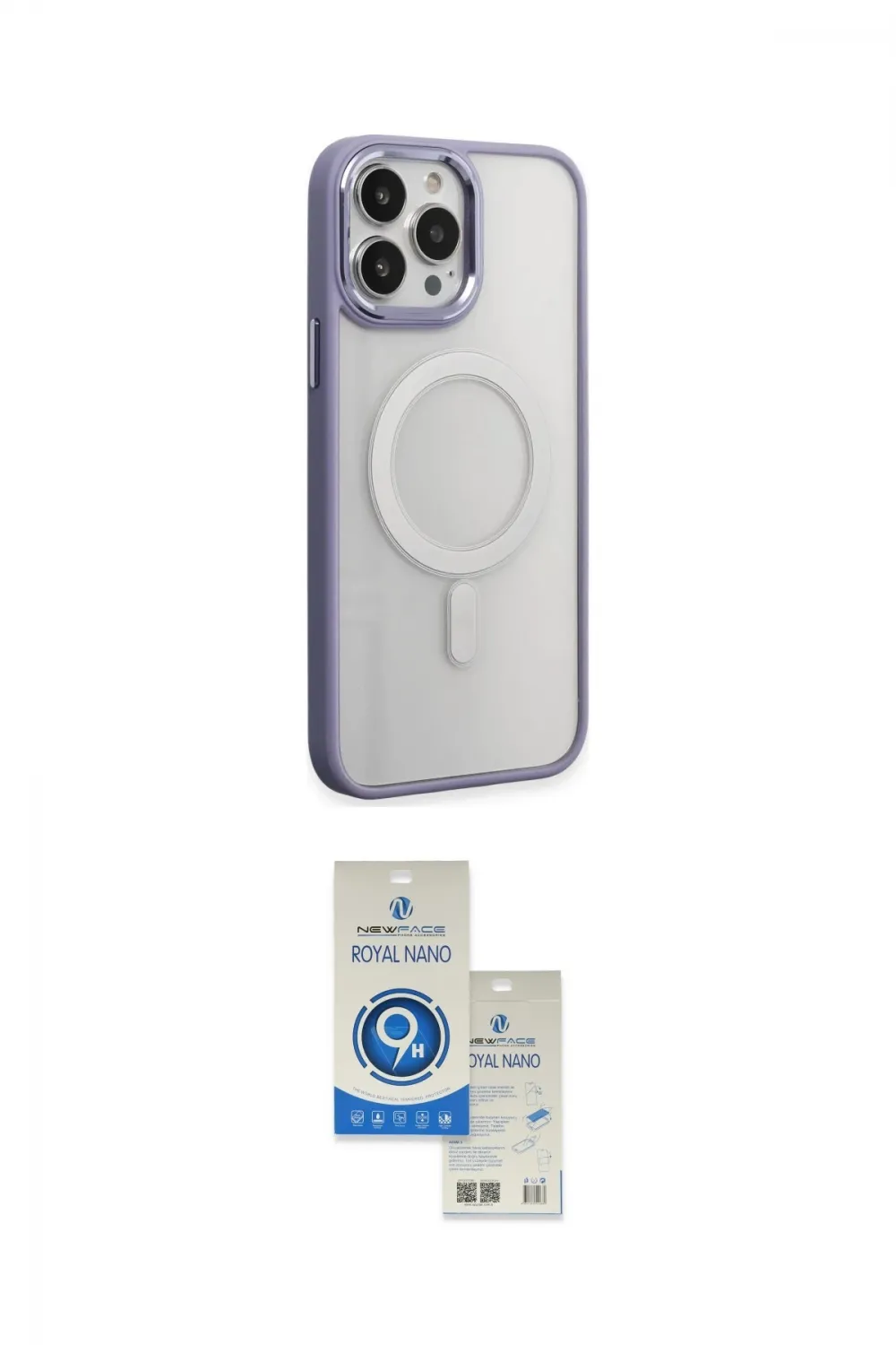ieg™ iPhone 15 Pro Kılıf Yankı Işık Özel Seri - Şeffaf Royal Nano Ekran Koruyucu