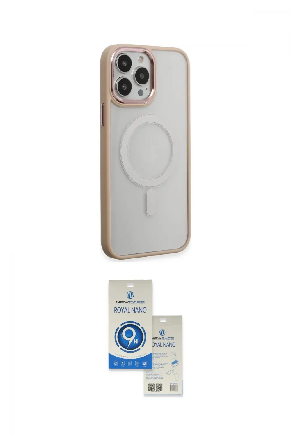 ieg™ iPhone 15 Pro Kılıf Yankı Işık Özel Seri - Şeffaf Royal Nano Ekran Koruyucu