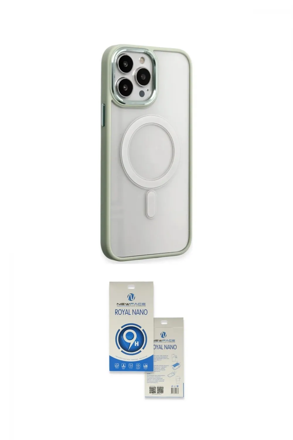ieg™ iPhone 15 Pro Kılıf Yankı Işık Özel Seri - Şeffaf Royal Nano Ekran Koruyucu