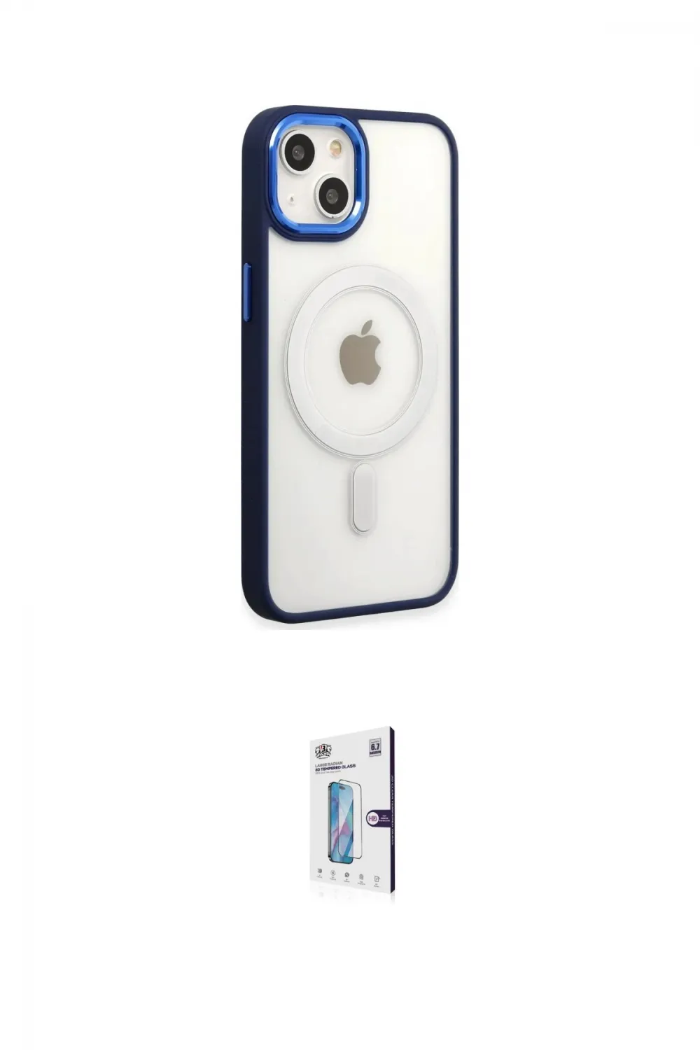 ieg™ iPhone 15 Pro Kılıf Yankı Işık Özel Seri - Siyah Bilvis 0.18mm Plus Cam Ekran Koruyucu