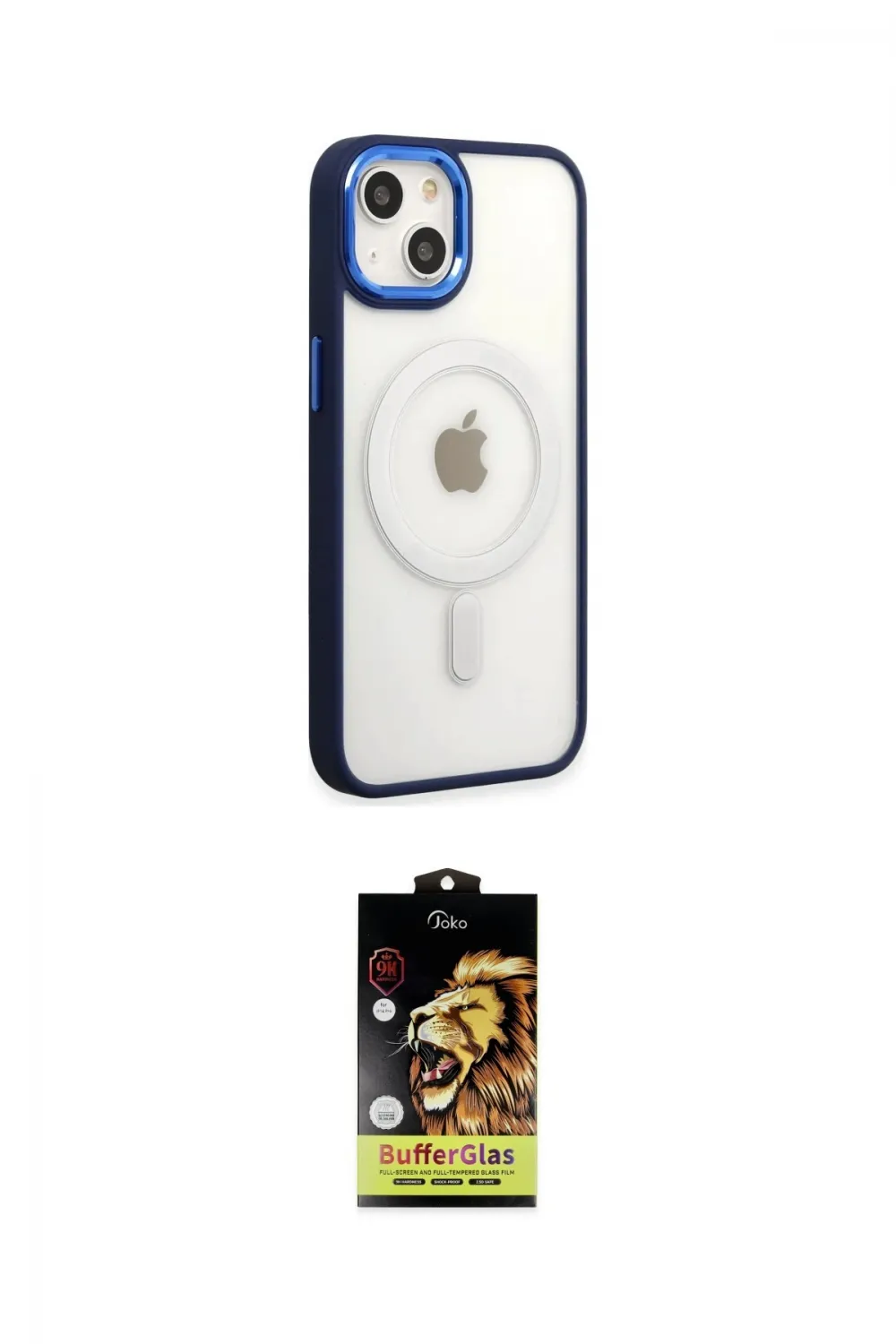ieg™ iPhone 15 Pro Kılıf Yankı Işık Özel Seri - Siyah Buffer Cam Ekran Koruyucu