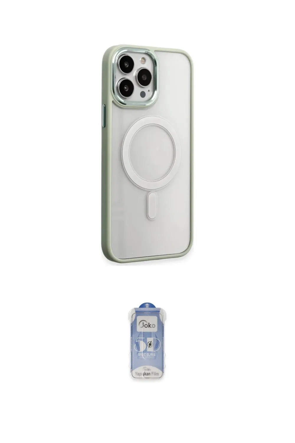ieg™ iPhone 15 Pro Kılıf Yankı Işık Özel Seri - Siyah Joko Magic 5D Cam