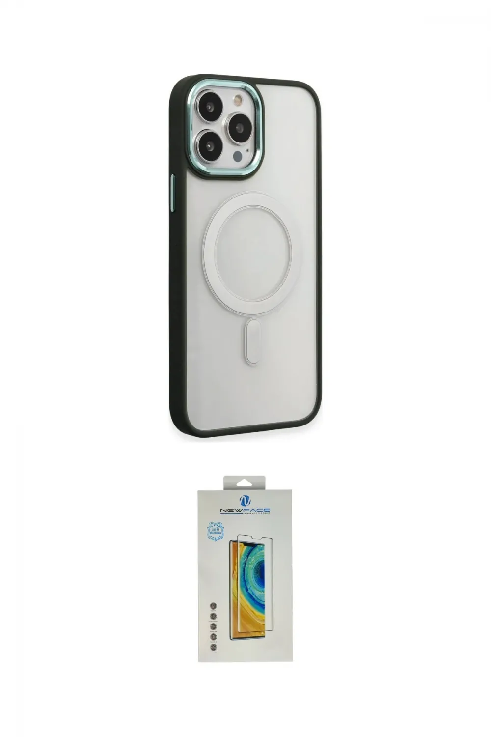 ieg™ iPhone 15 Pro Kılıf Yankı Işık Özel Seri - Siyah Polymer Nano Ekran Koruyucu