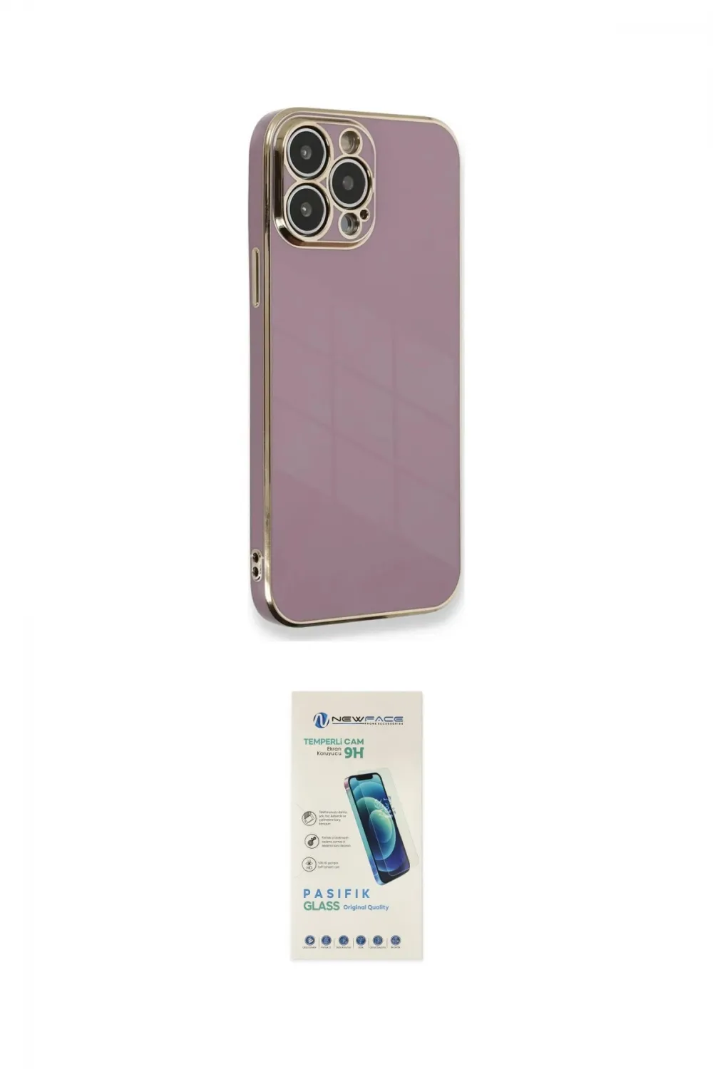 ieg™ iPhone 15 Pro Kılıf Yankı Serisi - Şeffaf Pasifik Cam Ekran Koruyucu