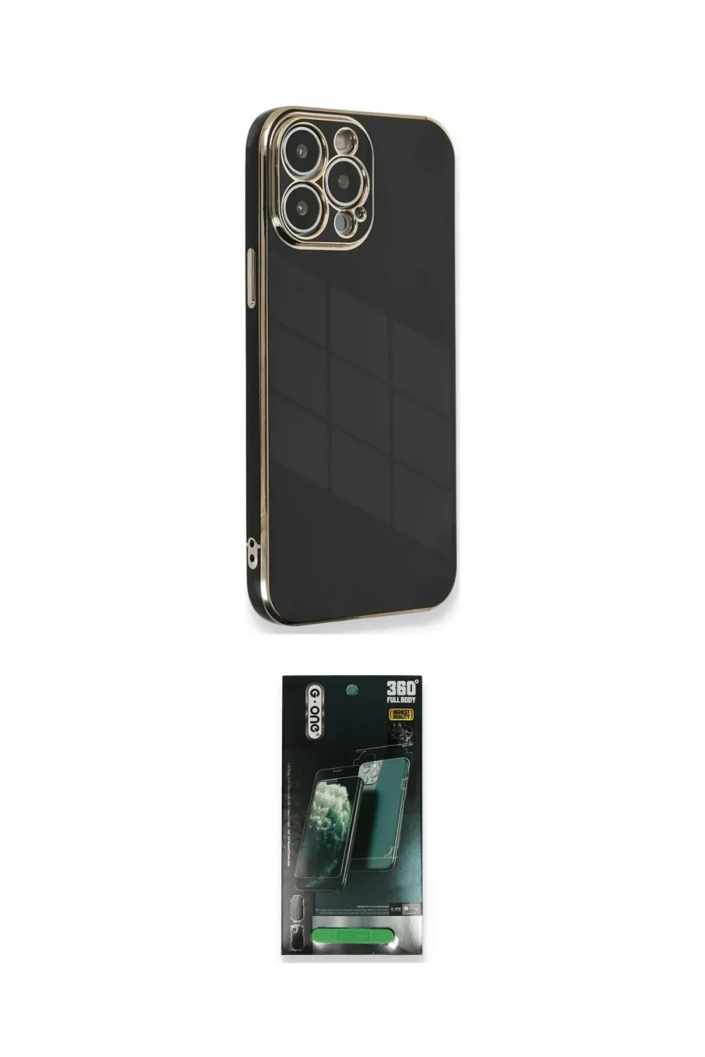 ieg™ iPhone 15 Pro Kılıf Yankı Serisi - Siyah 360 Mat Full Body Arka Koruyucu