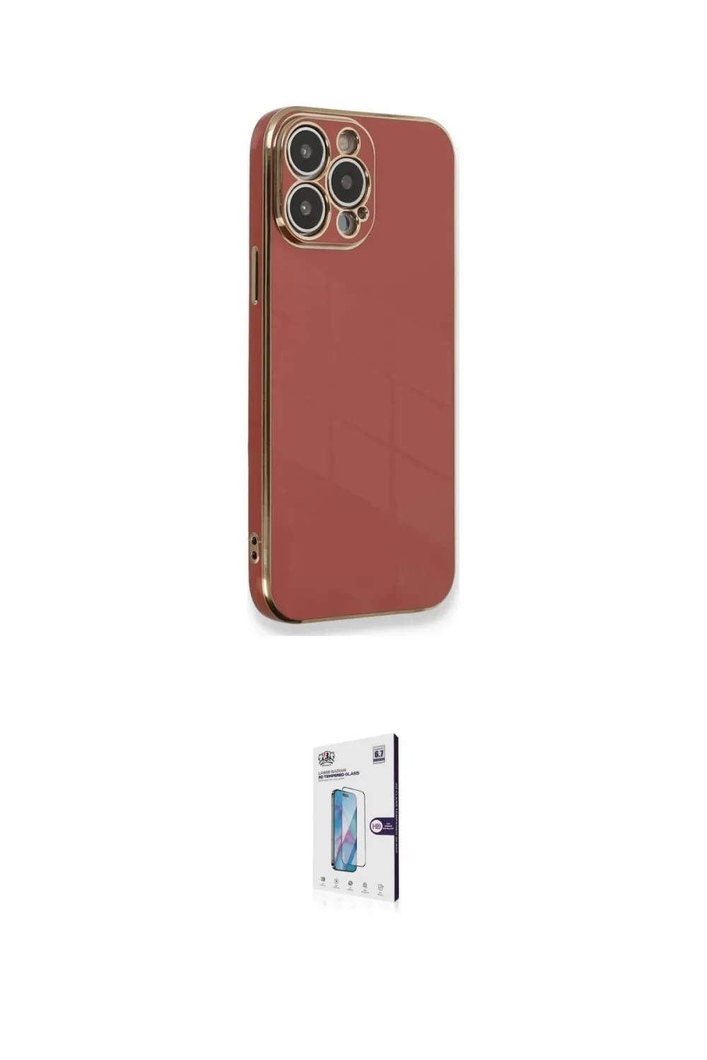 ieg™ iPhone 15 Pro Kılıf Yankı Serisi - Siyah Bilvis 0.18mm Plus Cam Ekran Koruyucu