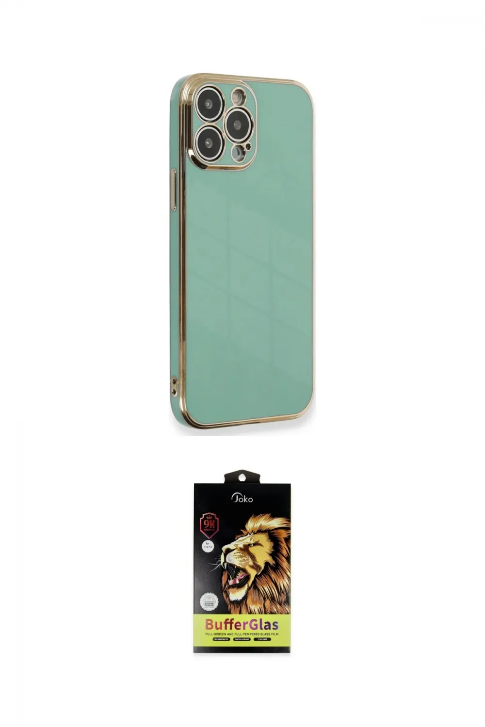 ieg™ iPhone 15 Pro Kılıf Yankı Serisi - Siyah Buffer Cam Ekran Koruyucu