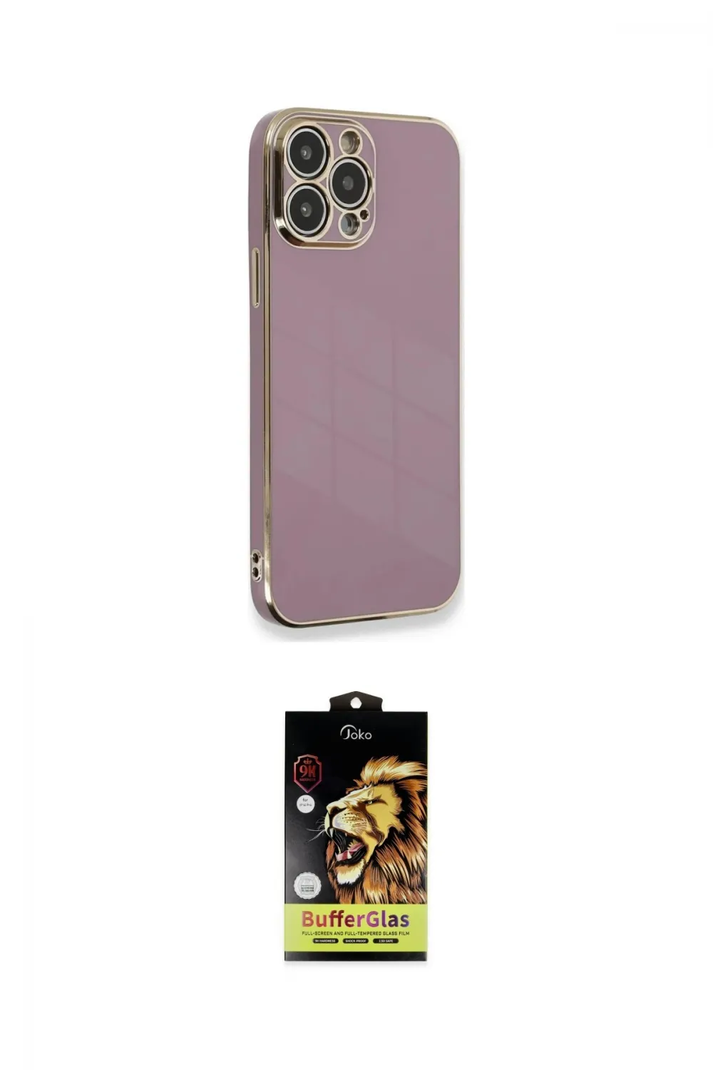 ieg™ iPhone 15 Pro Kılıf Yankı Serisi - Siyah Buffer Cam Ekran Koruyucu