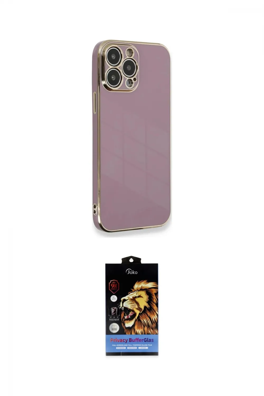 ieg™ iPhone 15 Pro Kılıf Yankı Serisi - Siyah Buffer Hayalet Cam Ekran Koruyucu