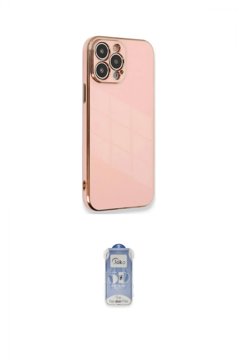 ieg™ iPhone 15 Pro Kılıf Yankı Serisi - Siyah Joko Magic 5D Cam