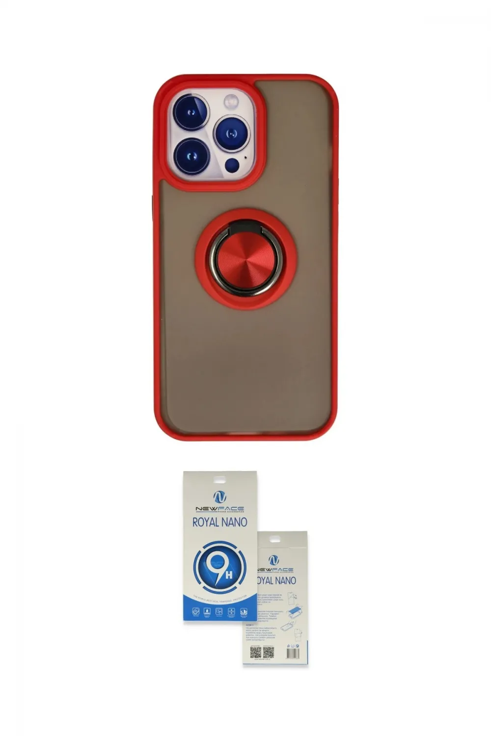 ieg™ iPhone 15 Pro Kılıf Yörünge Çizgi - Şeffaf Royal Nano Ekran Koruyucu
