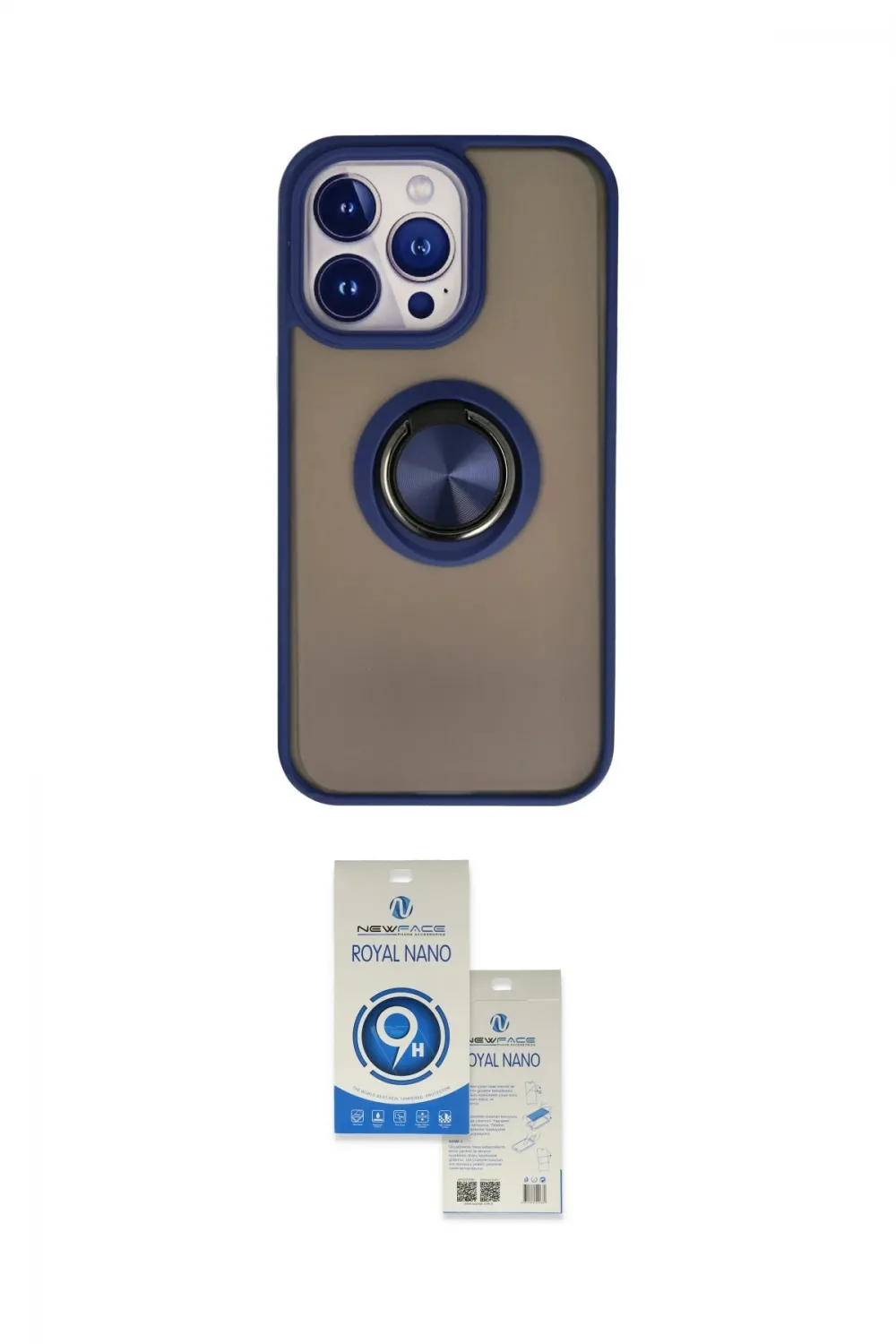 ieg™ iPhone 15 Pro Kılıf Yörünge Çizgi - Şeffaf Royal Nano Ekran Koruyucu