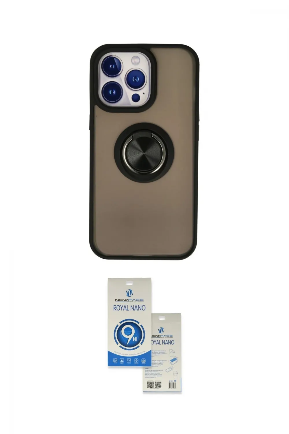 ieg™ iPhone 15 Pro Kılıf Yörünge Çizgi - Şeffaf Royal Nano Ekran Koruyucu