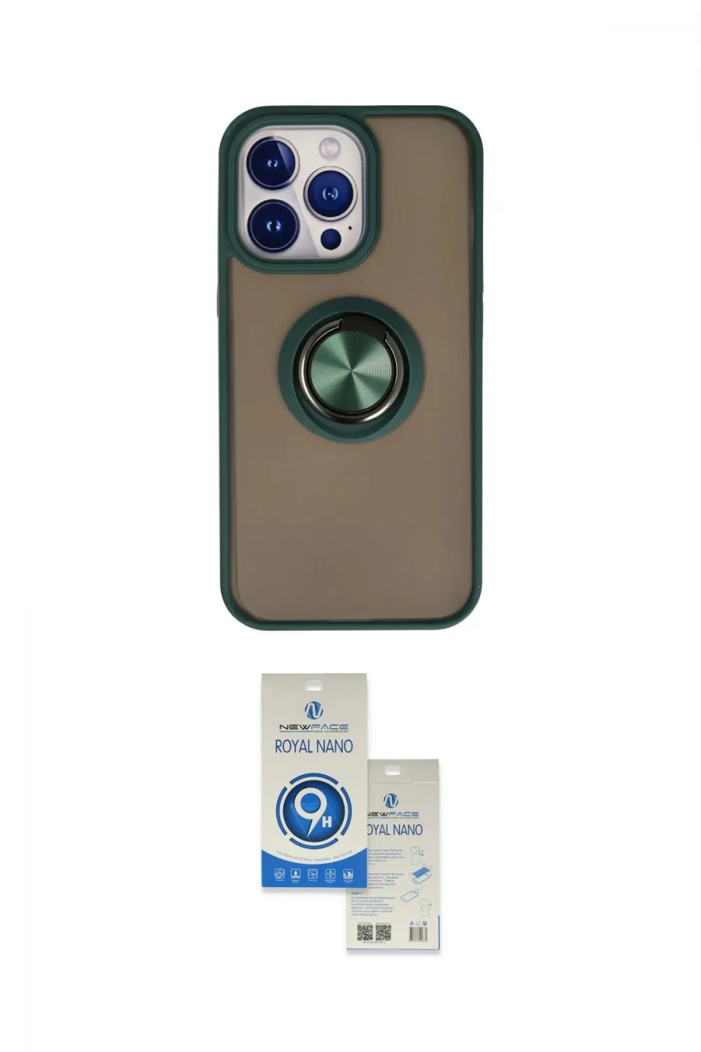 ieg™ iPhone 15 Pro Kılıf Yörünge Çizgi - Şeffaf Royal Nano Ekran Koruyucu