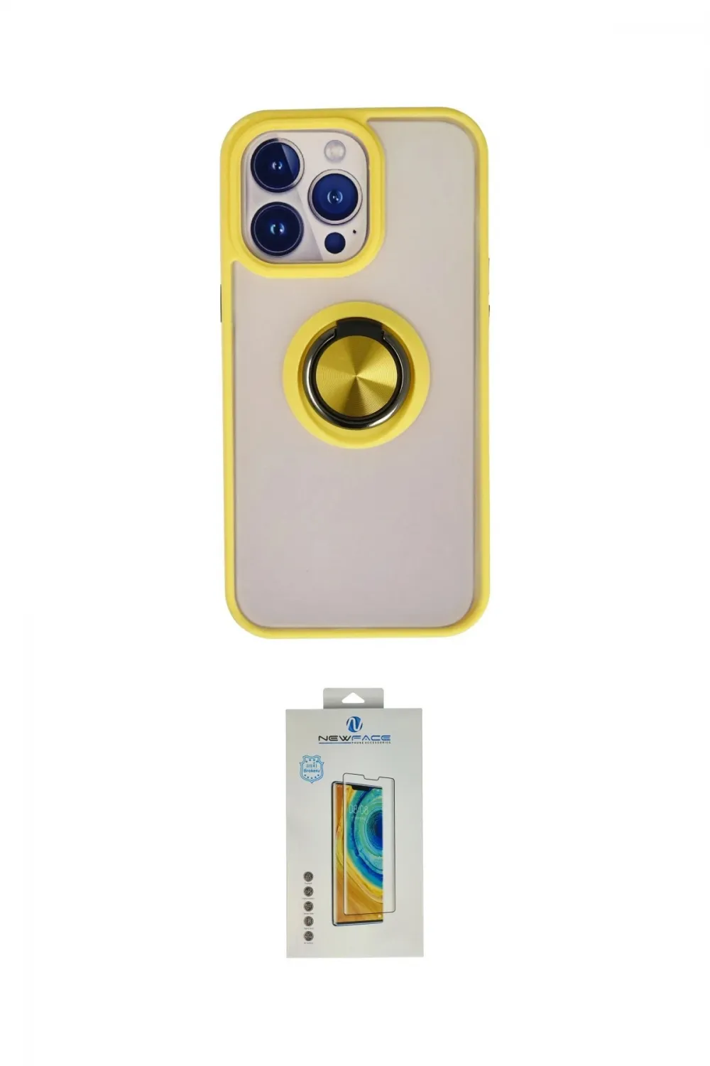 ieg™ iPhone 15 Pro Kılıf Yörünge Çizgi - Siyah Polymer Nano Ekran Koruyucu
