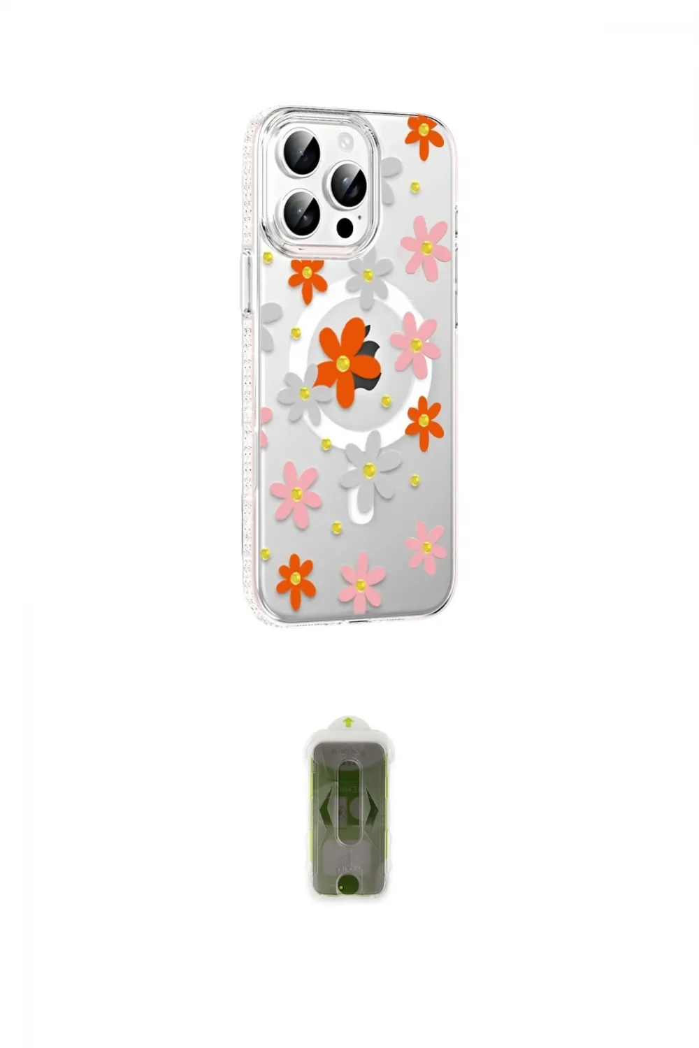 ieg™ iPhone 15 Pro Kılıf Yörünge Işık Prime - Siyah Joko Magic 5D Hayalet Cam