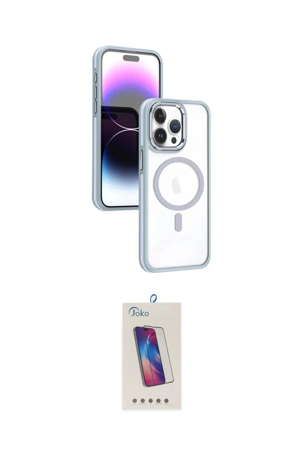ieg™ iPhone 15 Pro Kılıf Yörünge Klasik - Siyah Joko 5D Cam
