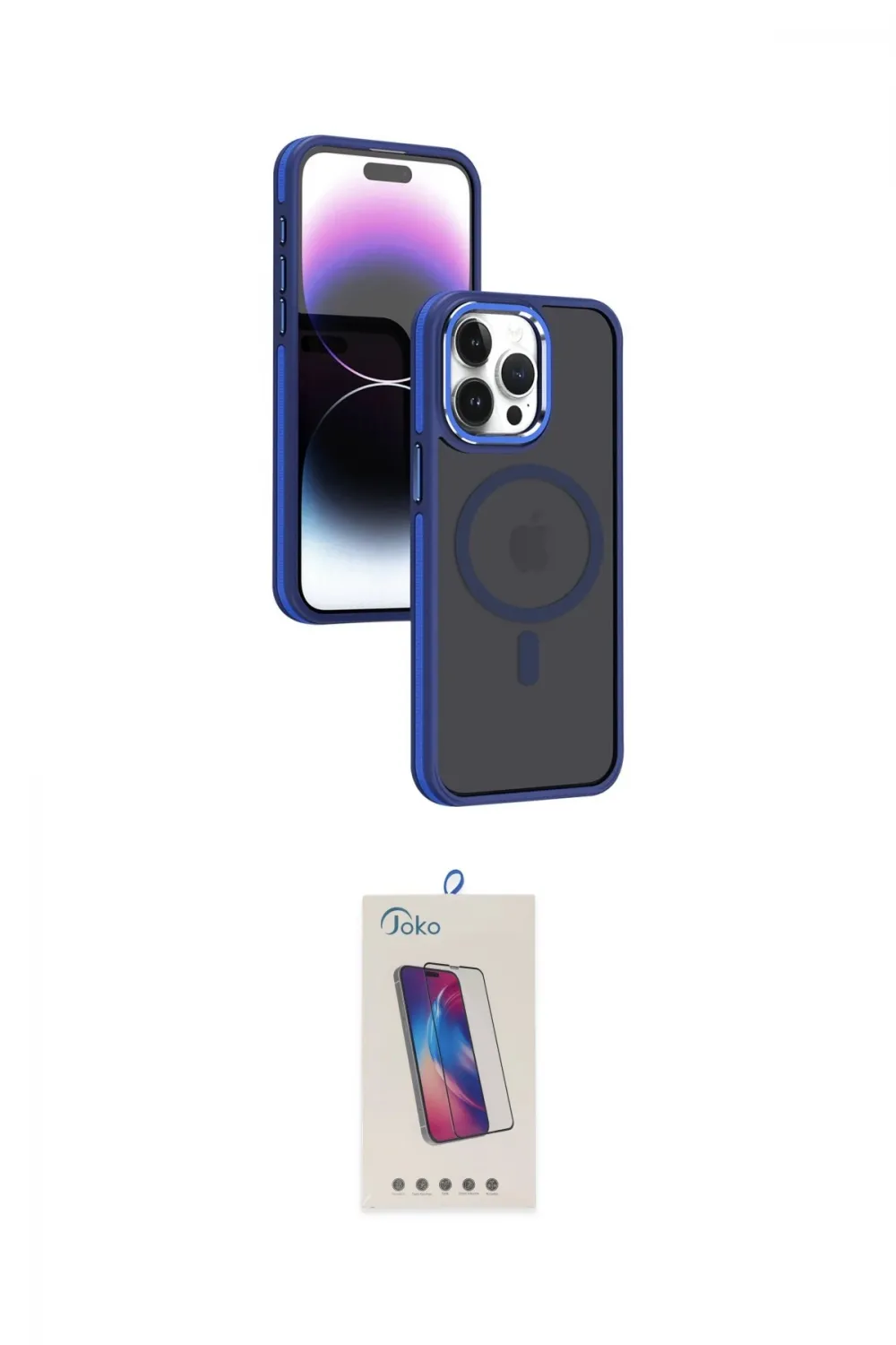 ieg™ iPhone 15 Pro Kılıf Yörünge Klasik - Siyah Joko 5D Cam
