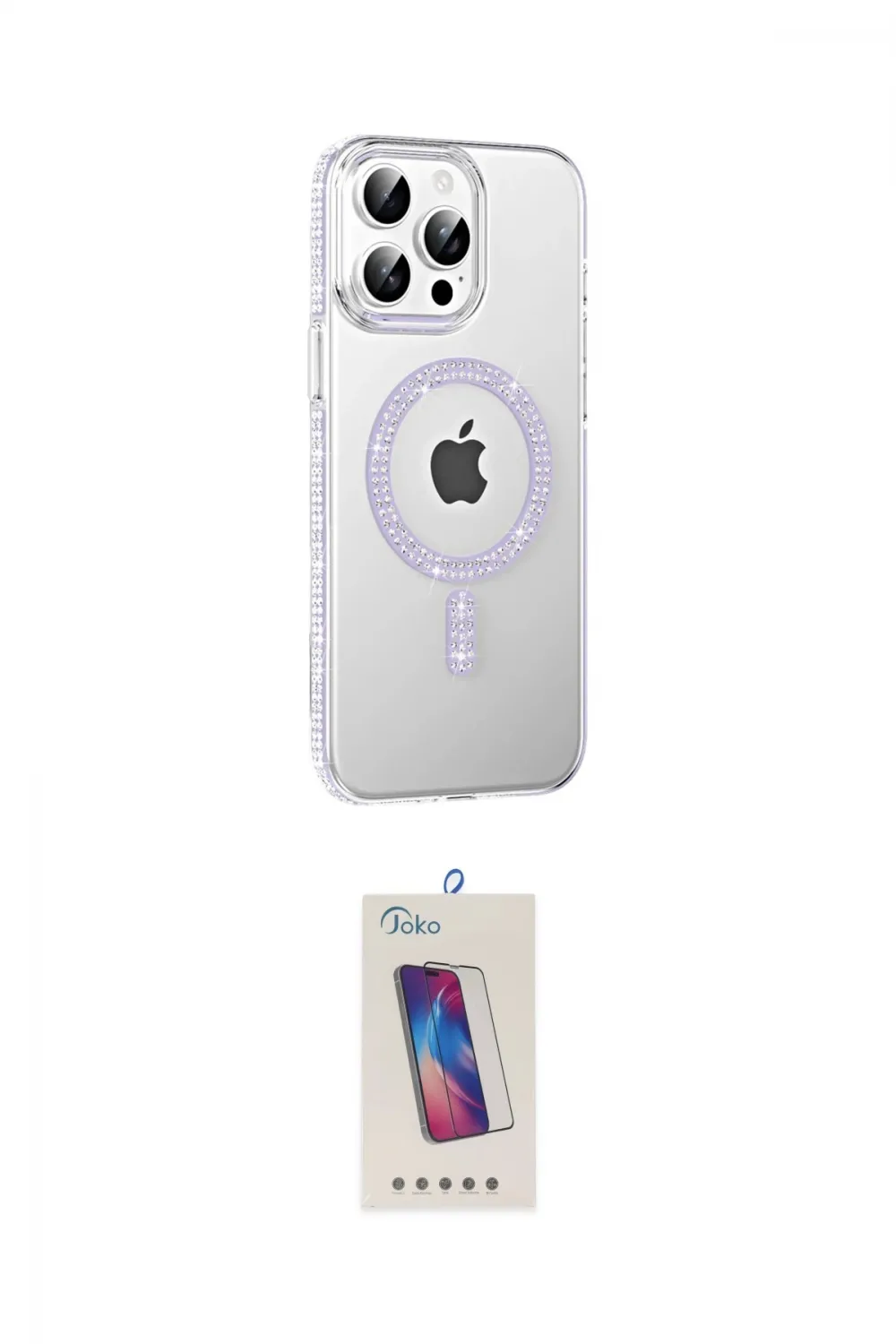 ieg™ iPhone 15 Pro Kılıf Yörünge Koleksiyonu - Siyah Joko 5D Cam