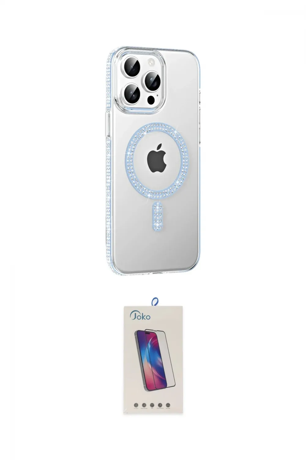 ieg™ iPhone 15 Pro Kılıf Yörünge Koleksiyonu - Siyah Joko 5D Cam