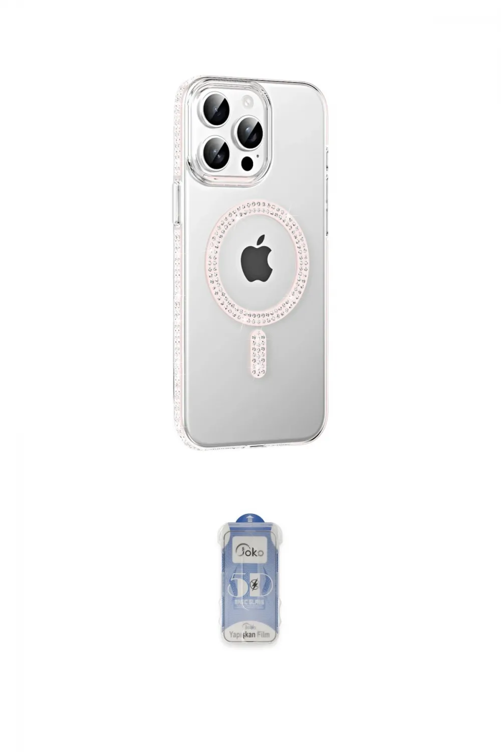 ieg™ iPhone 15 Pro Kılıf Yörünge Koleksiyonu - Siyah Joko Magic 5D Cam