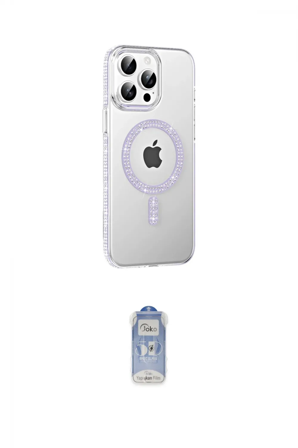 ieg™ iPhone 15 Pro Kılıf Yörünge Koleksiyonu - Siyah Joko Magic 5D Cam