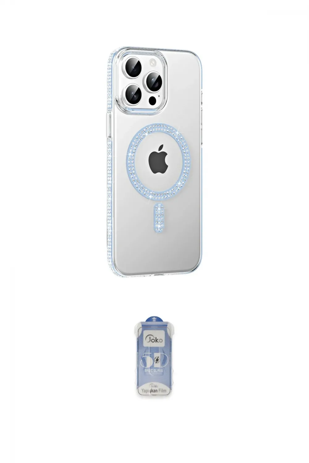 ieg™ iPhone 15 Pro Kılıf Yörünge Koleksiyonu - Siyah Joko Magic 5D Cam