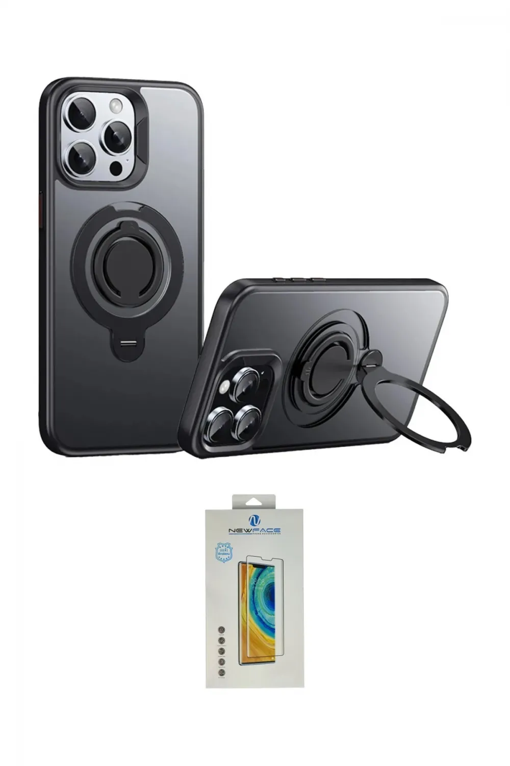 ieg™ iPhone 15 Pro Kılıf Zirve Çizgi Prime - Siyah Polymer Nano Ekran Koruyucu