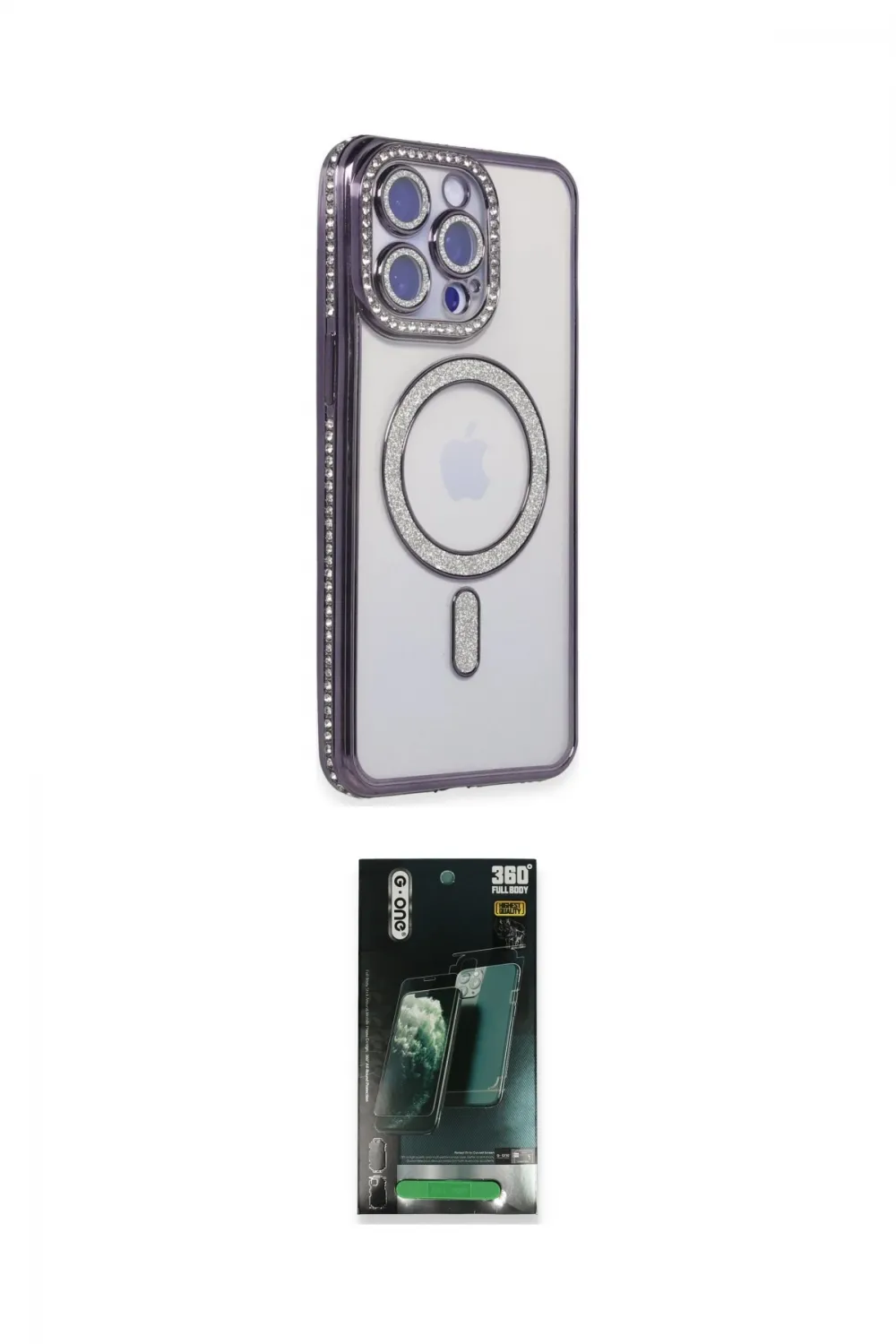 ieg™ iPhone 15 Pro Kılıf Zirve Doku Prime - Şeffaf 360 Full Body Arka Koruyucu