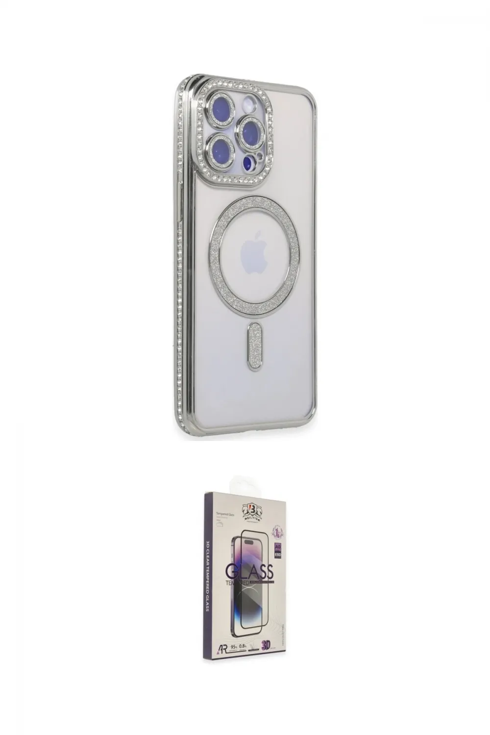 ieg™ iPhone 15 Pro Kılıf Zirve Doku Prime - Siyah Bilvis 3D Cam Ekran Koruyucu