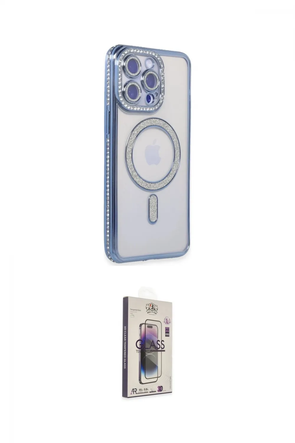 ieg™ iPhone 15 Pro Kılıf Zirve Doku Prime - Siyah Bilvis 3D Cam Ekran Koruyucu