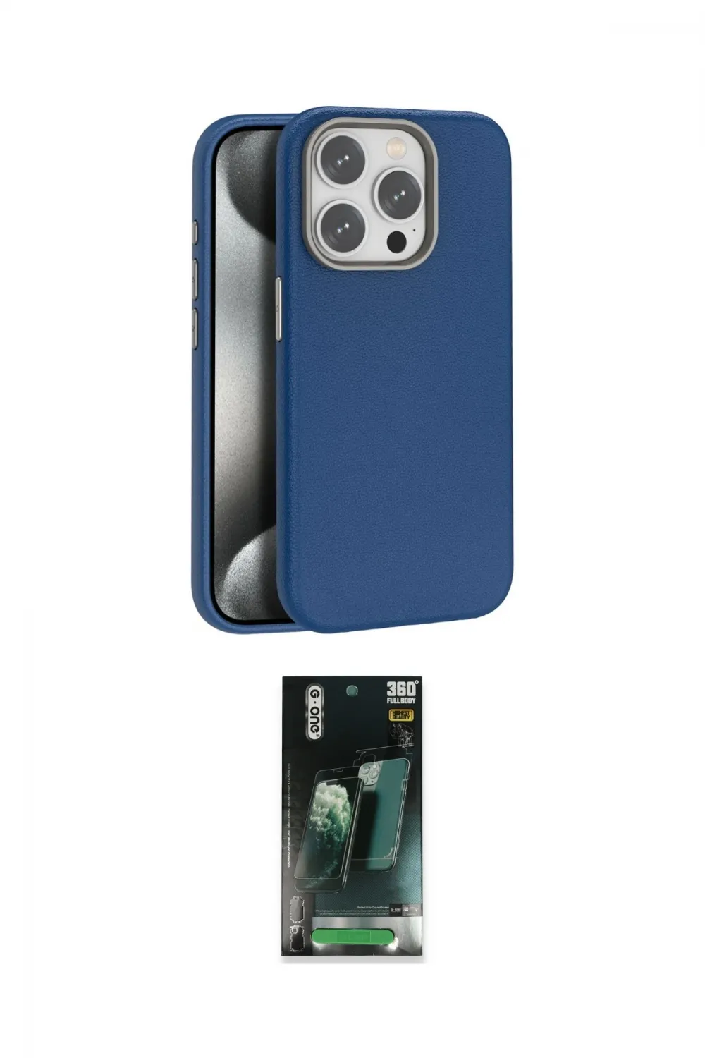 ieg™ iPhone 15 Pro Kılıf Zirve Modern Prime - Şeffaf 360 Full Body Arka Koruyucu