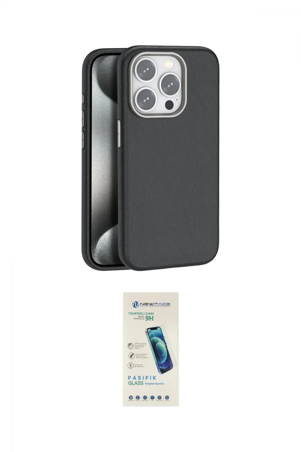 ieg™ iPhone 15 Pro Kılıf Zirve Modern Prime - Şeffaf Pasifik Cam Ekran Koruyucu