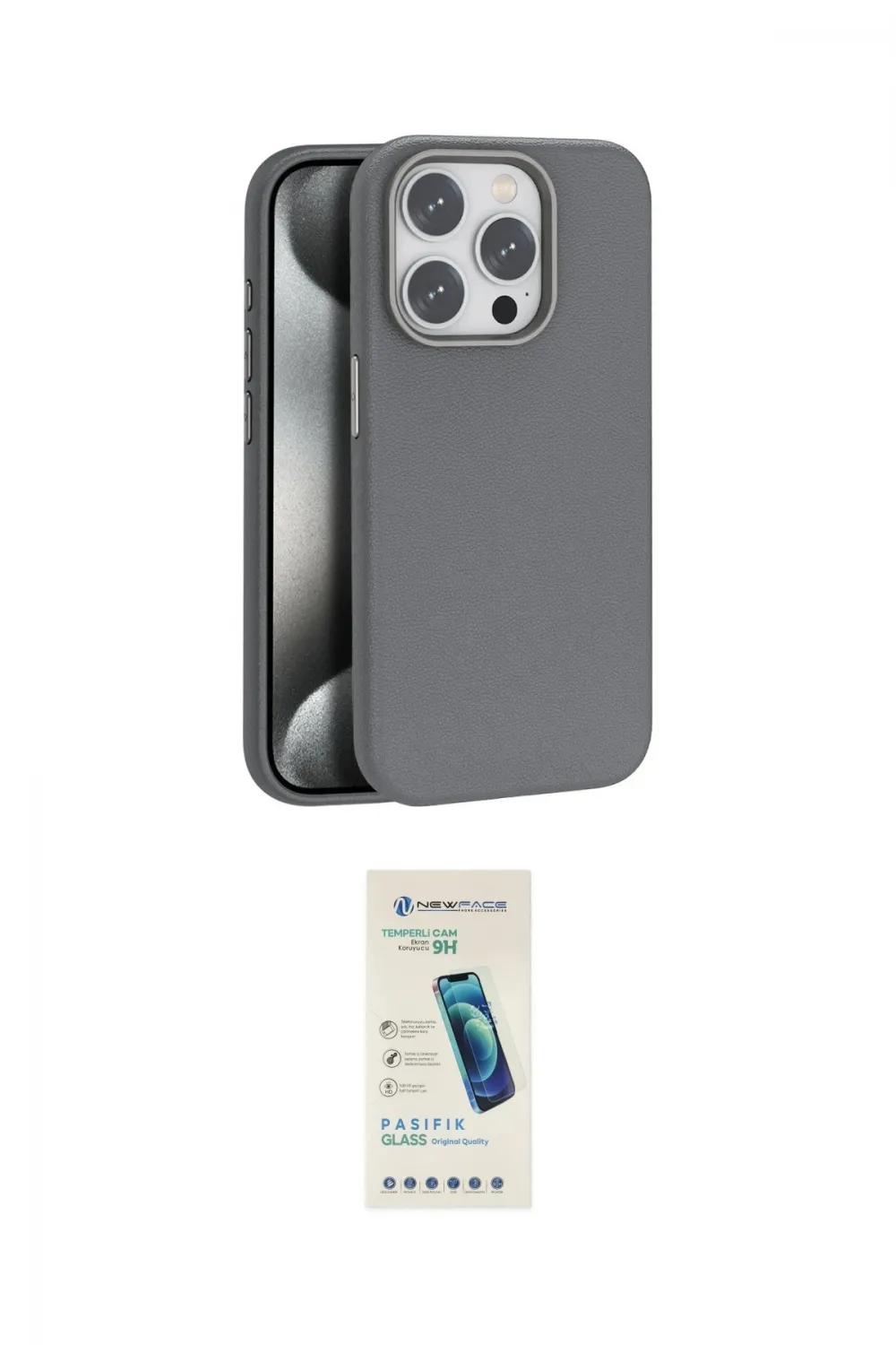 ieg™ iPhone 15 Pro Kılıf Zirve Modern Prime - Şeffaf Pasifik Cam Ekran Koruyucu