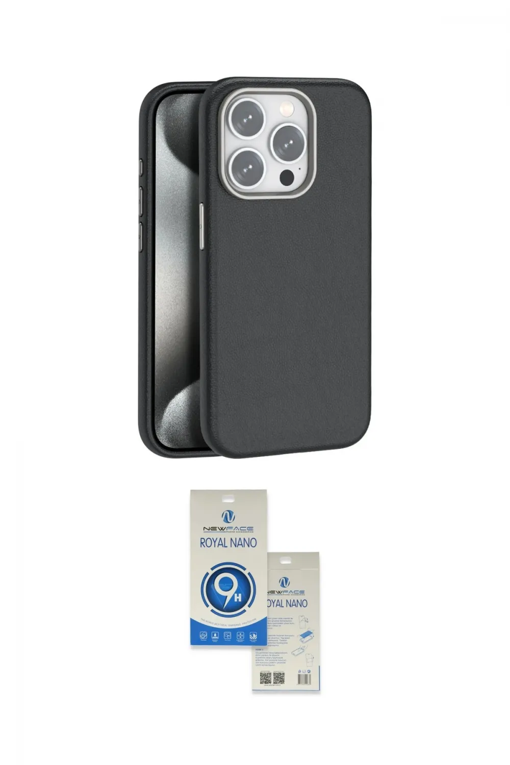 ieg™ iPhone 15 Pro Kılıf Zirve Modern Prime - Şeffaf Royal Nano Ekran Koruyucu