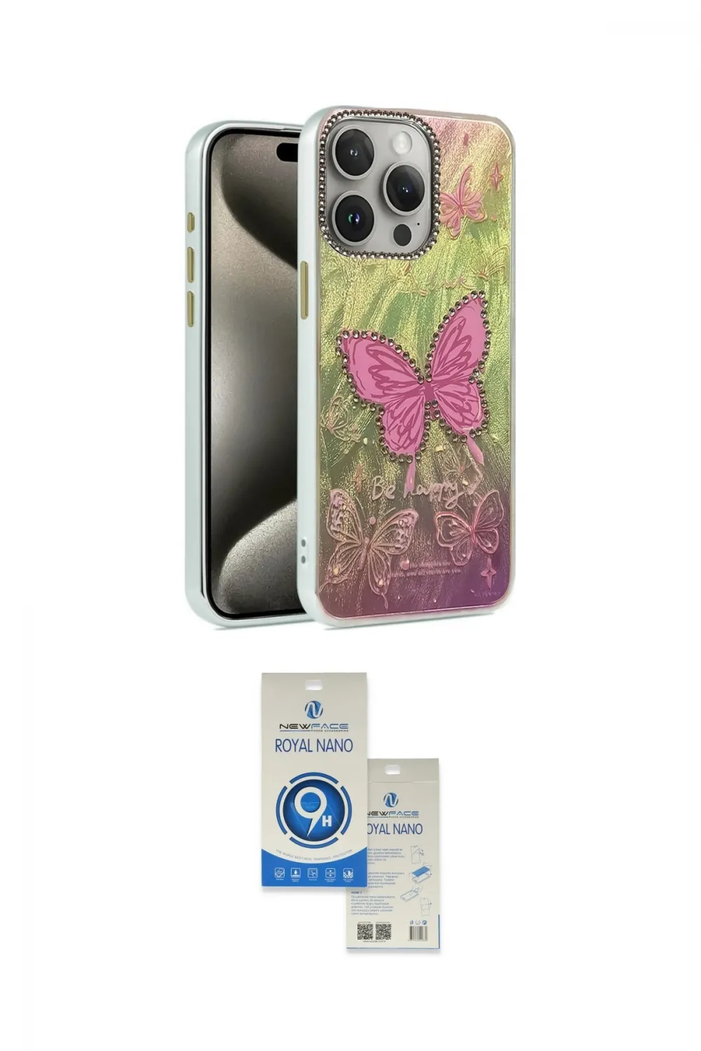 ieg™ iPhone 15 Pro Kılıf Zirve Modern Prime - Şeffaf Royal Nano Ekran Koruyucu