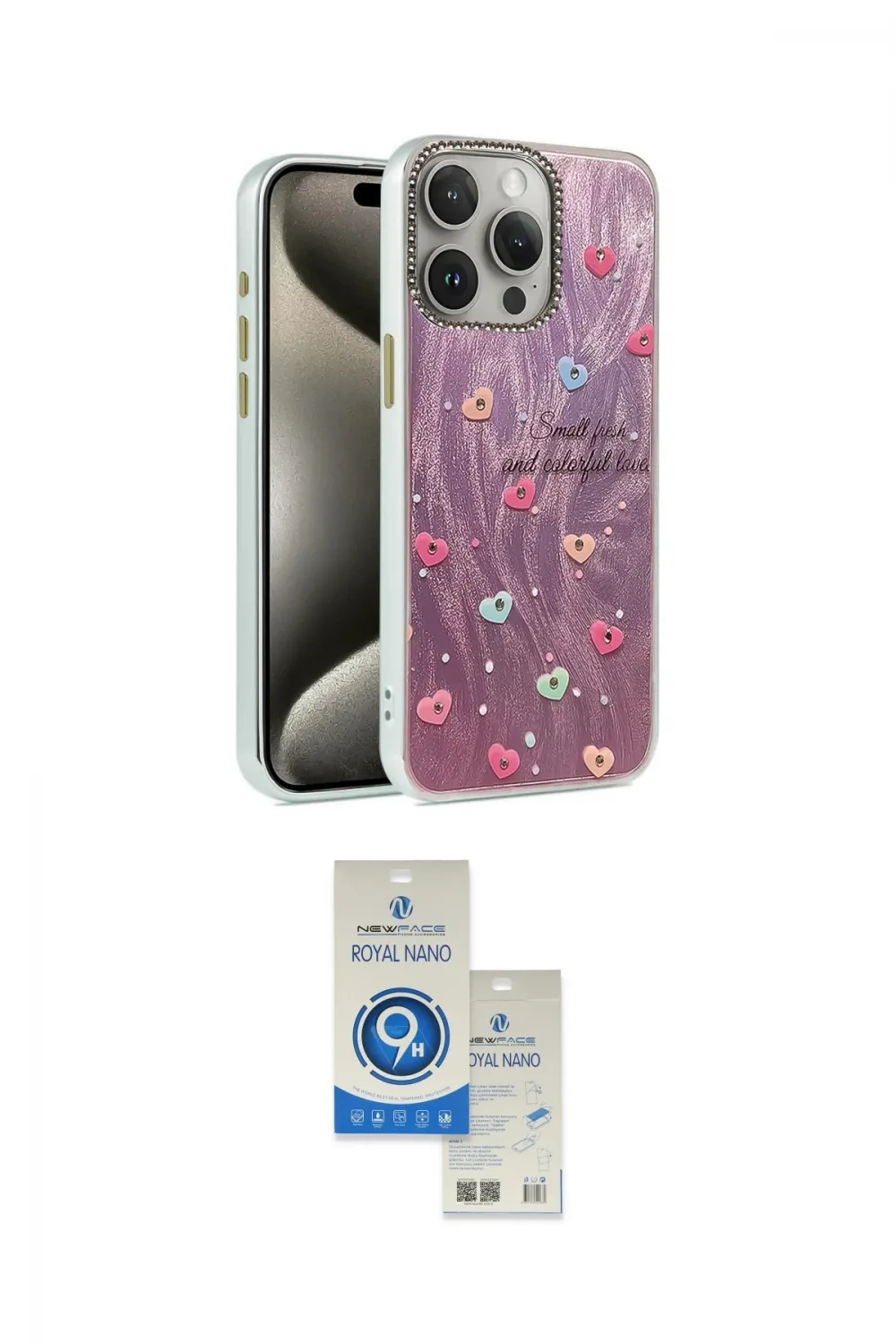 ieg™ iPhone 15 Pro Kılıf Zirve Modern Prime - Şeffaf Royal Nano Ekran Koruyucu
