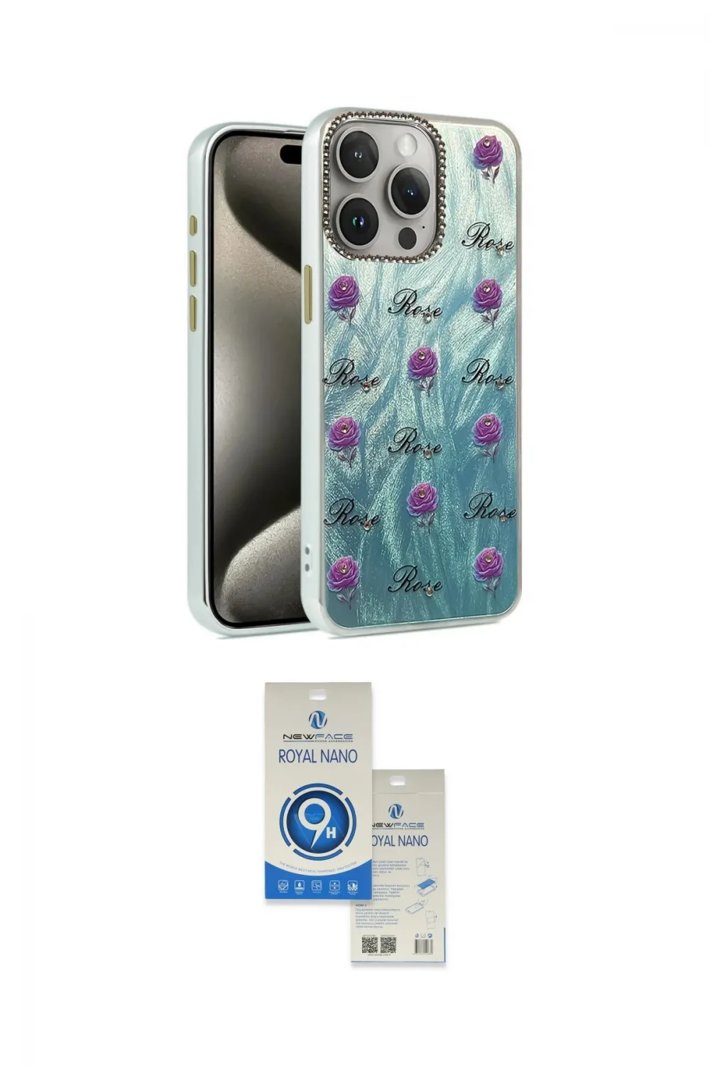 ieg™ iPhone 15 Pro Kılıf Zirve Modern Prime - Şeffaf Royal Nano Ekran Koruyucu