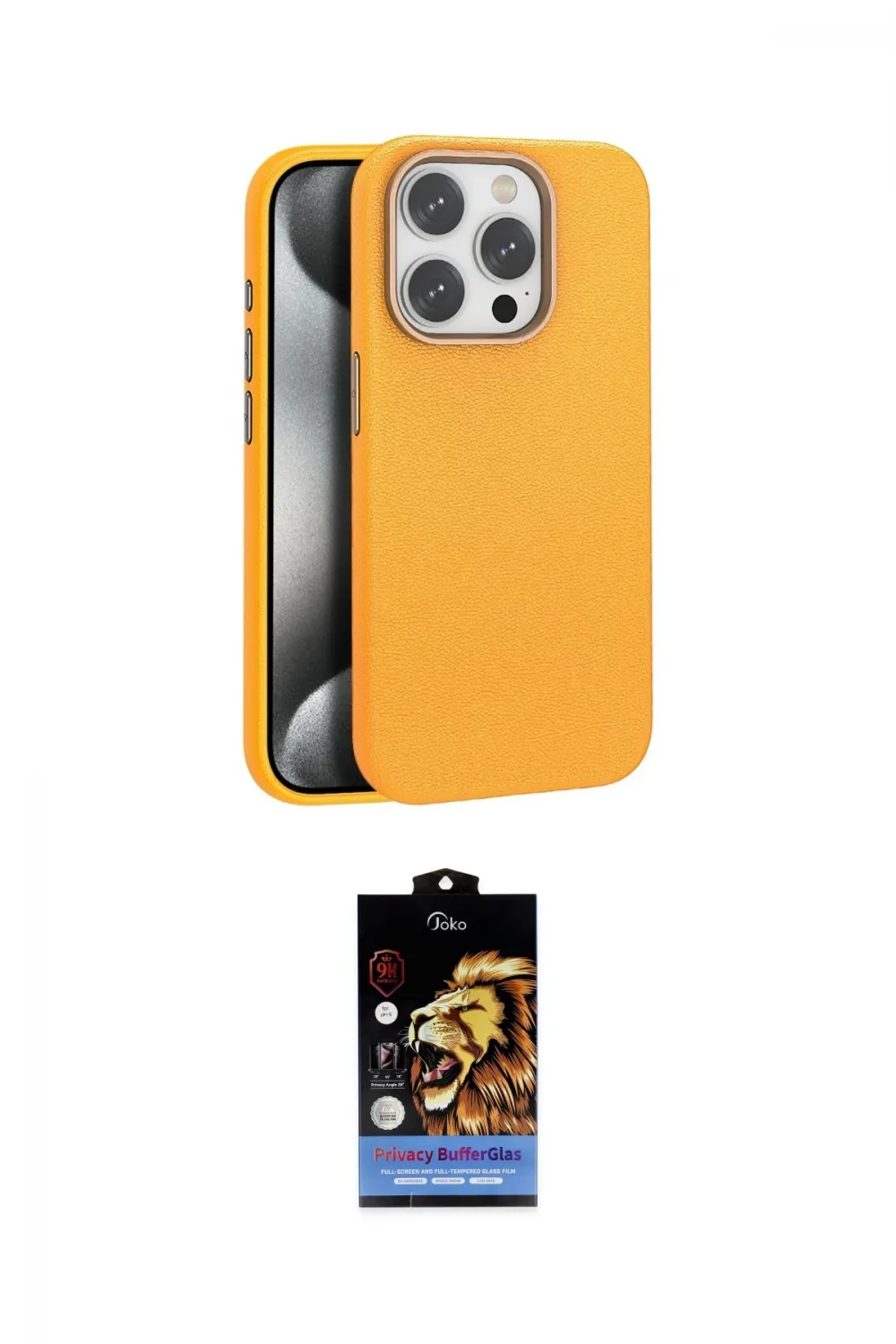 ieg™ iPhone 15 Pro Kılıf Zirve Modern Prime - Siyah Buffer Hayalet Cam Ekran Koruyucu