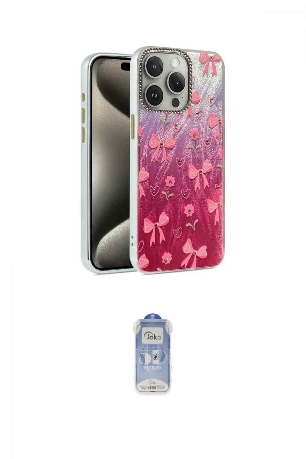 ieg™ iPhone 15 Pro Kılıf Zirve Modern Prime - Siyah Joko Magic 5D Cam