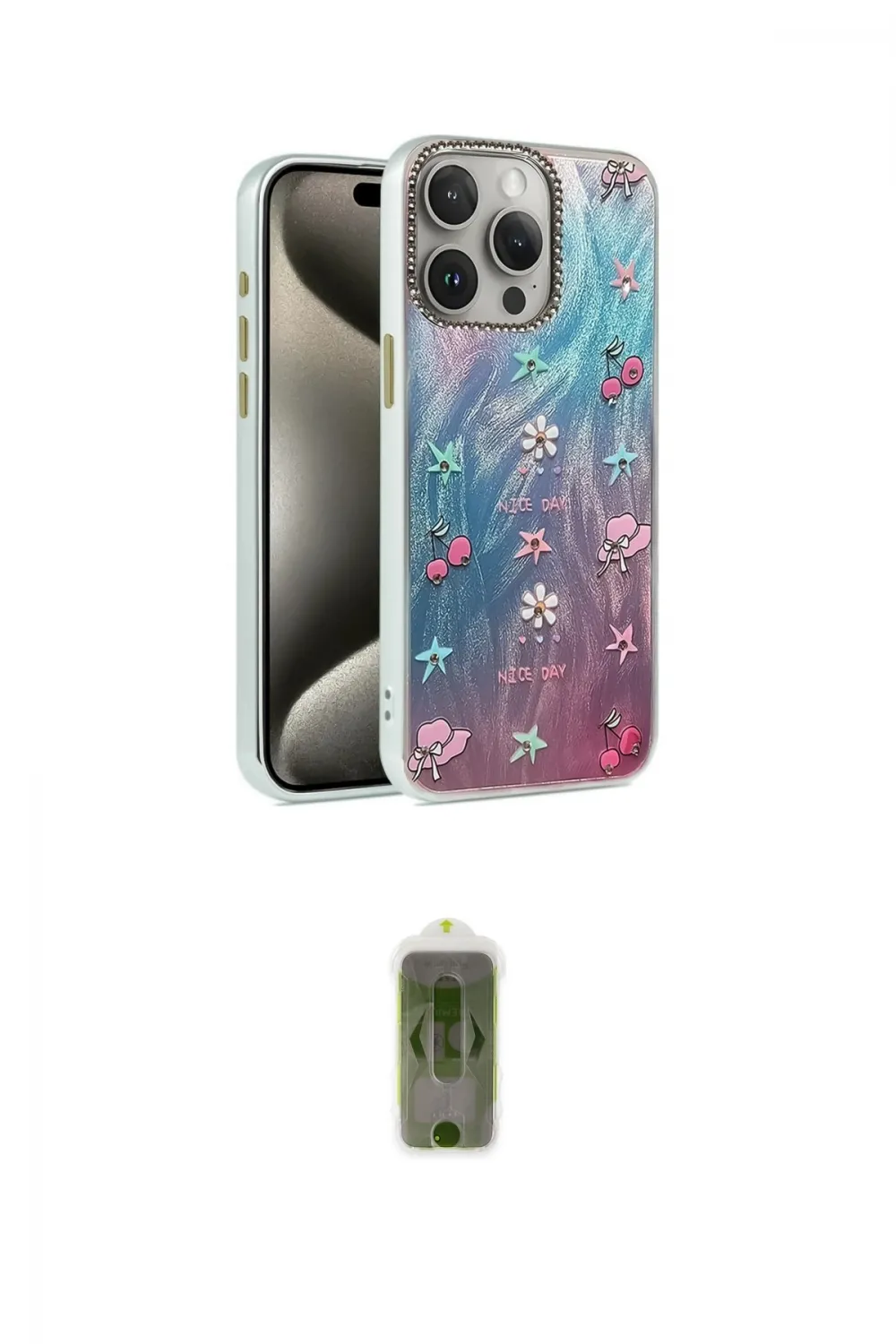 ieg™ iPhone 15 Pro Kılıf Zirve Modern Prime - Siyah Joko Magic 5D Hayalet Cam